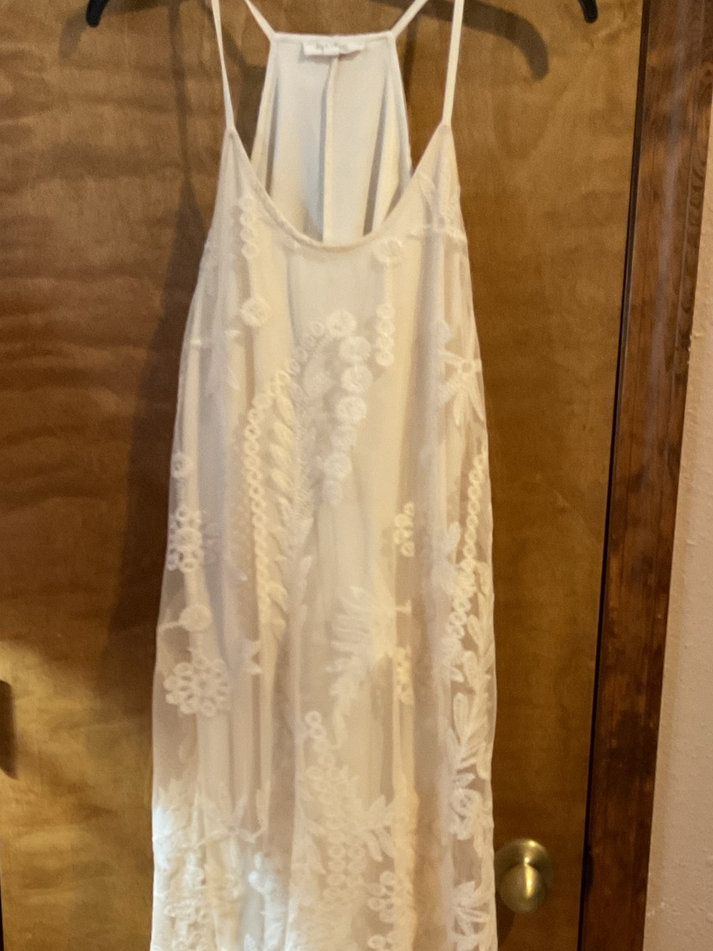 Rebellion White Floral Lace Slip Dress